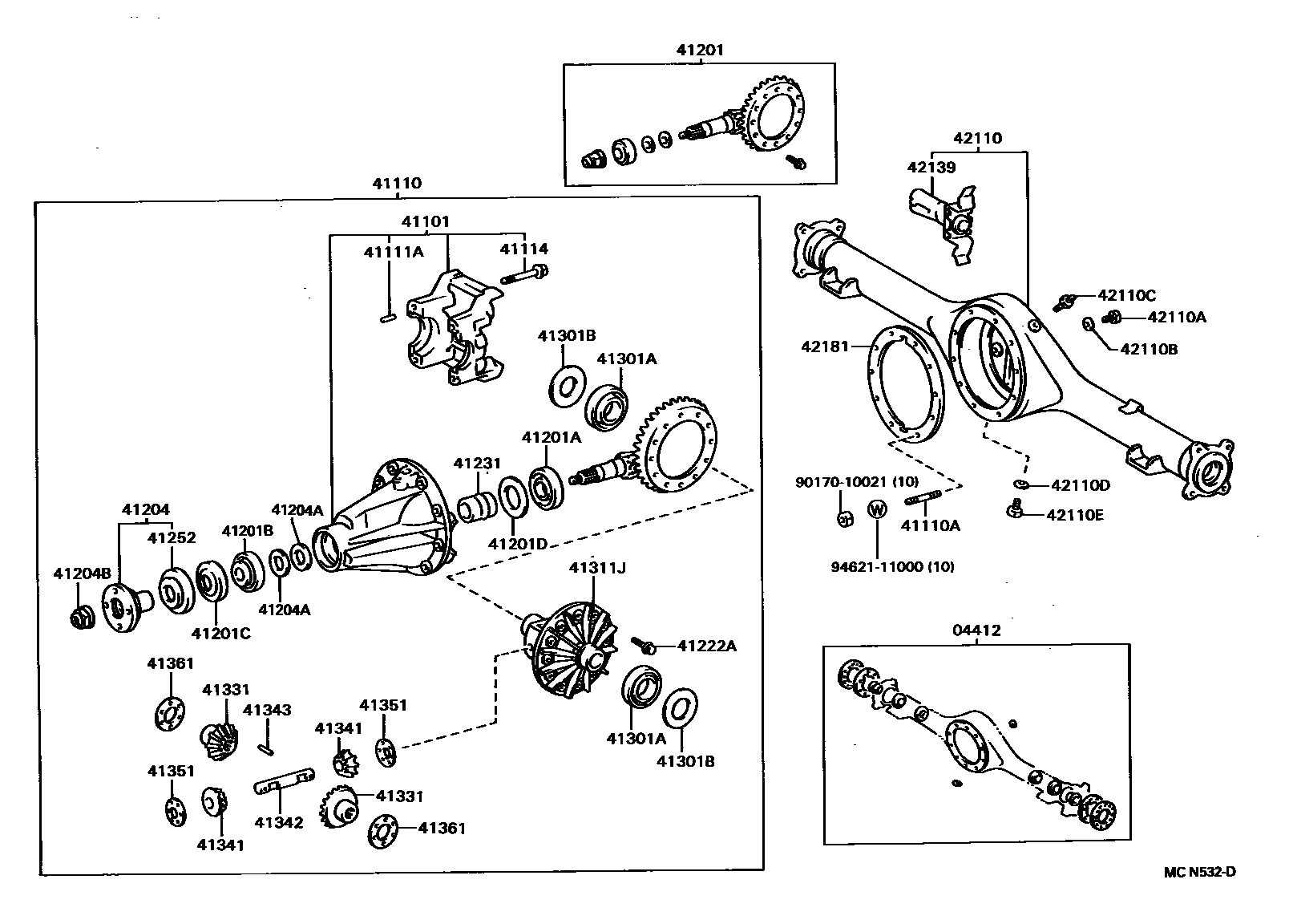 4101 — REAR AXLE HOUSING & DIFFERENTIAL