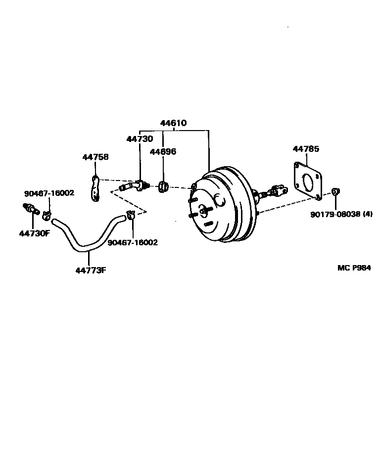 4703 — BRAKE BOOSTER & VACUUM TUBE