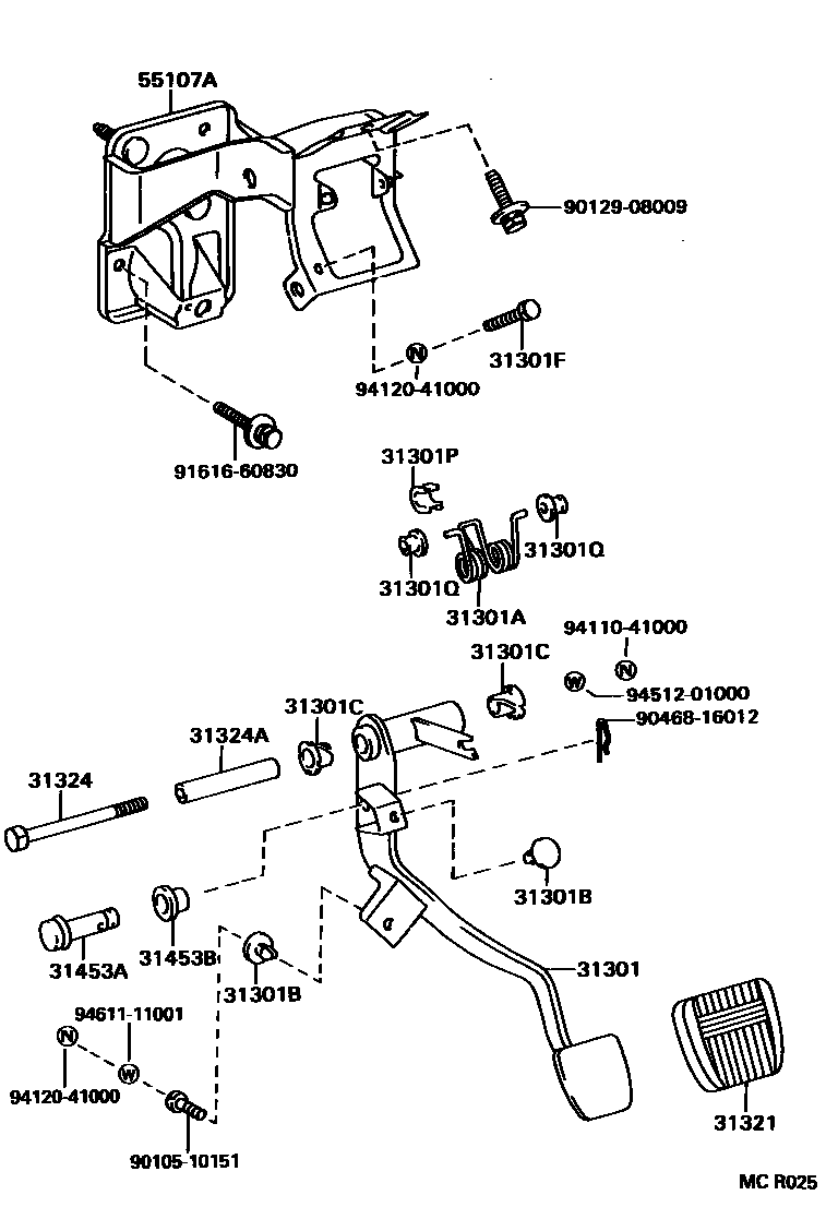 3102 — CLUTCH PEDAL & FLEXIBLE HOSE