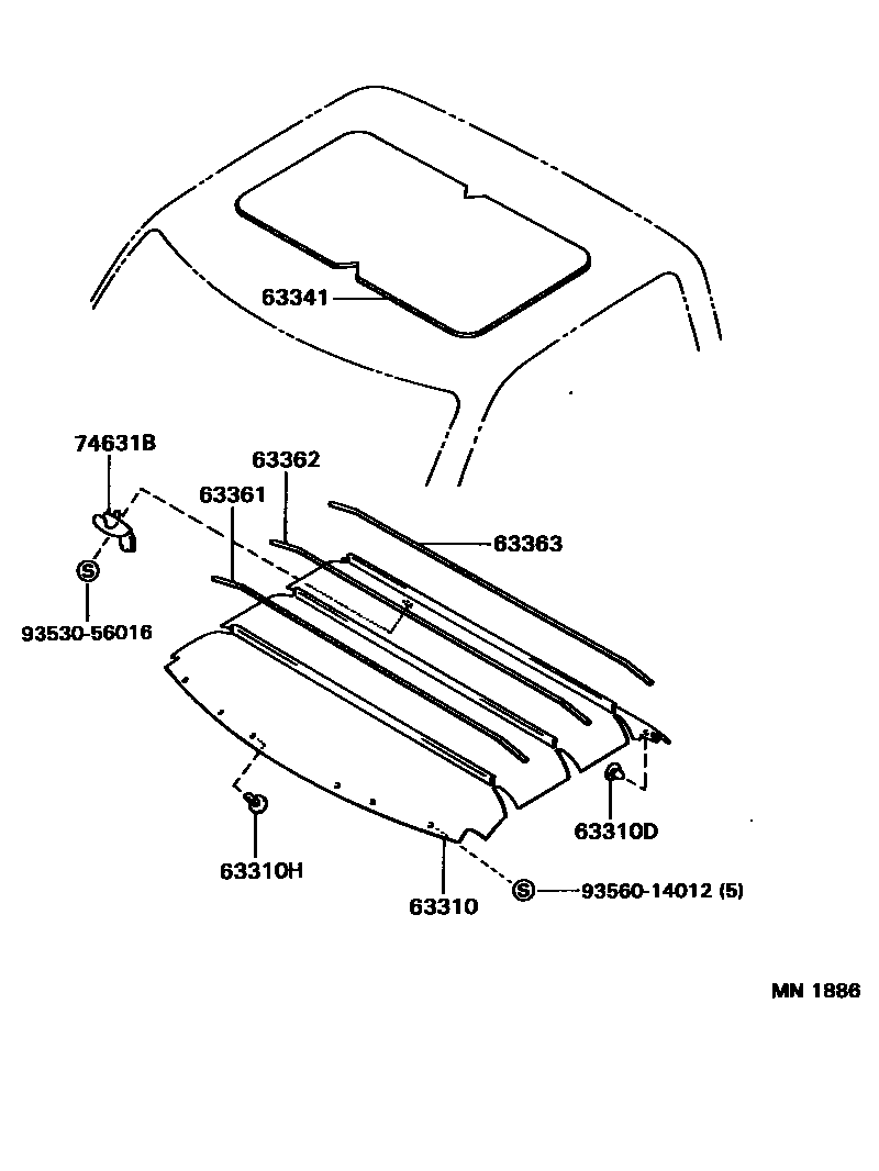 6452 — ROOF HEADLINING & SILENCER PAD