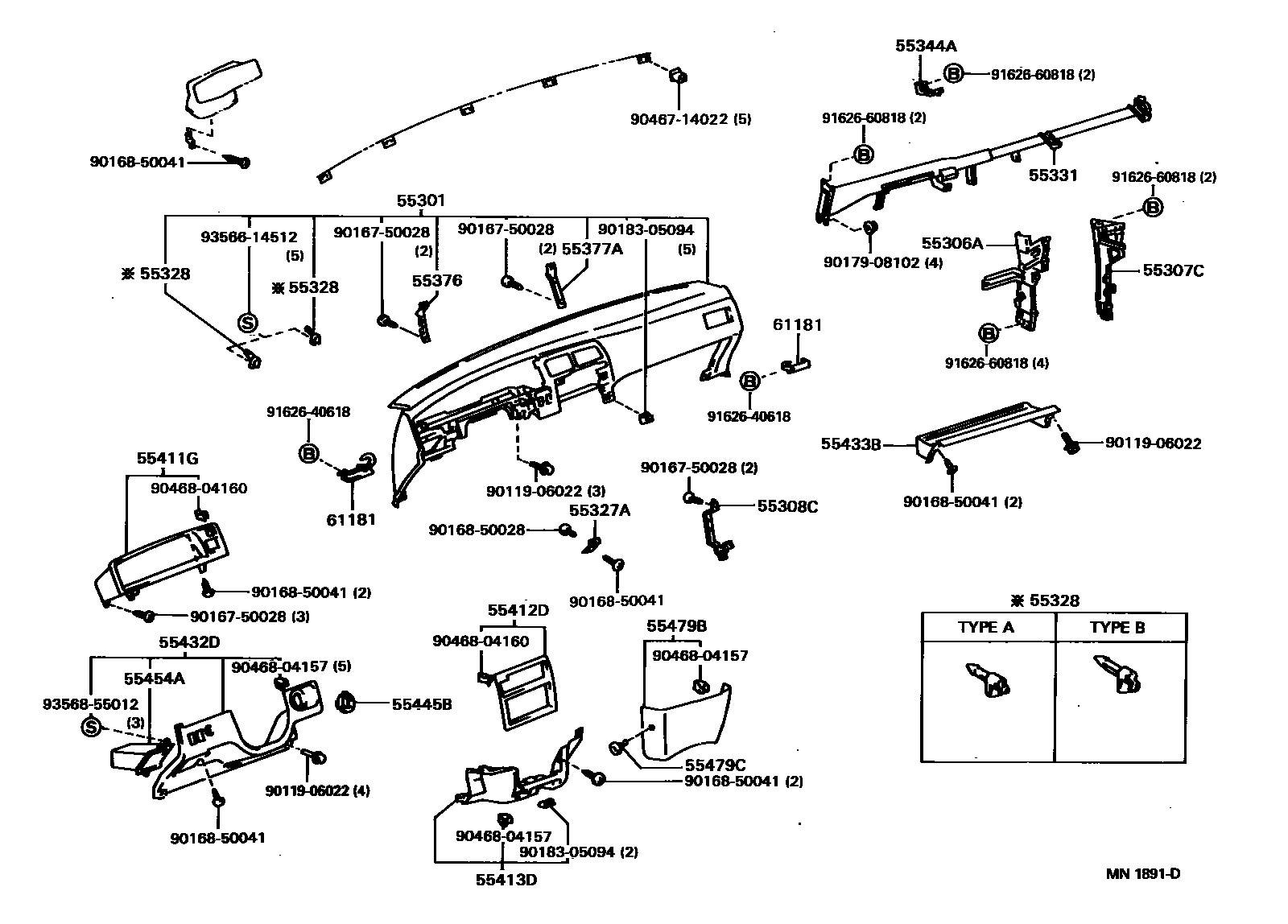 5551 — INSTRUMENT PANEL & GLOVE COMPARTMENT