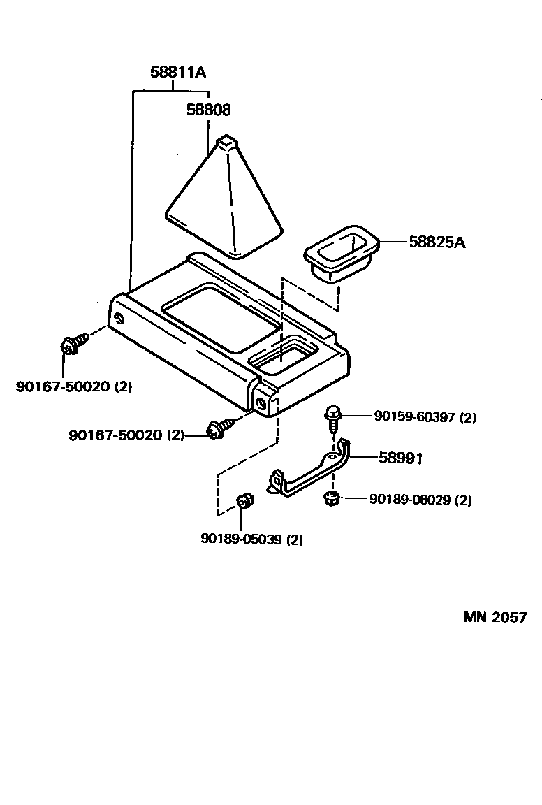 5855 — CONSOLE BOX & BRACKET