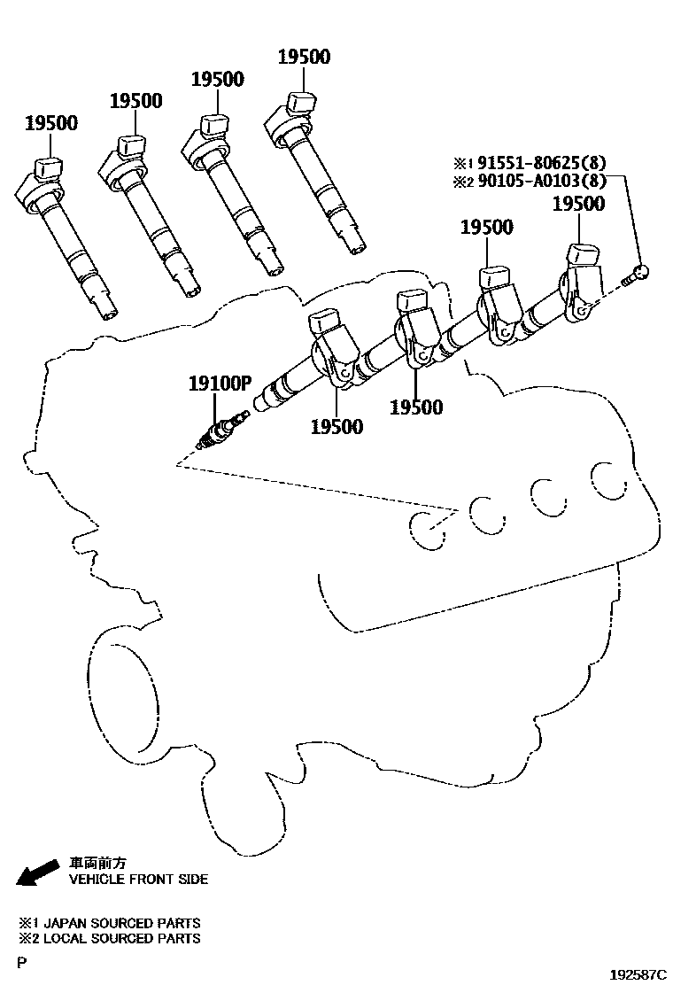 1901 — IGNITION COIL & SPARK PLUG / GLOW PLUG
