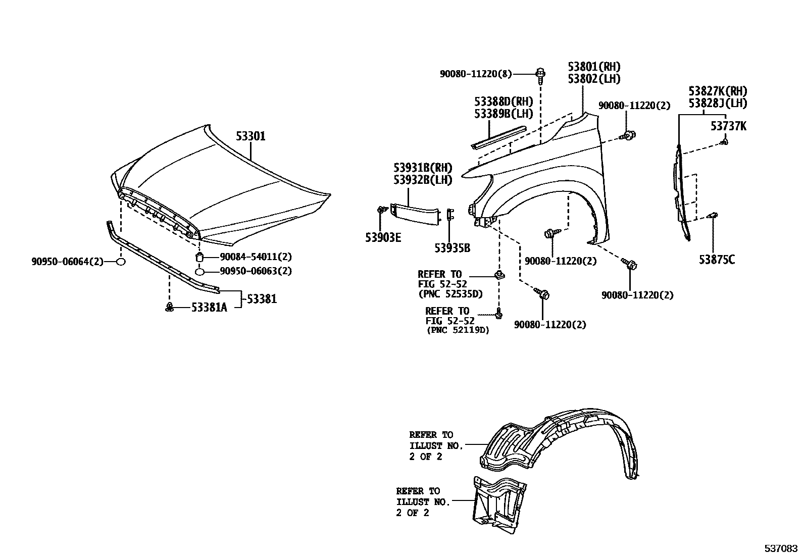 5353 — HOOD & FRONT FENDER