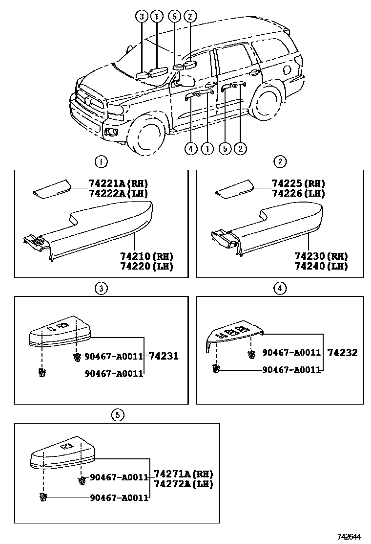 7451 — ARMREST & VISOR