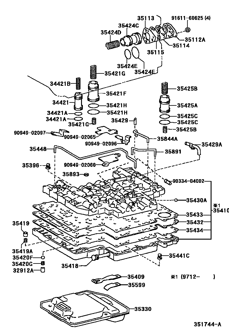 3512 — VALVE BODY & OIL STRAINER (ATM)