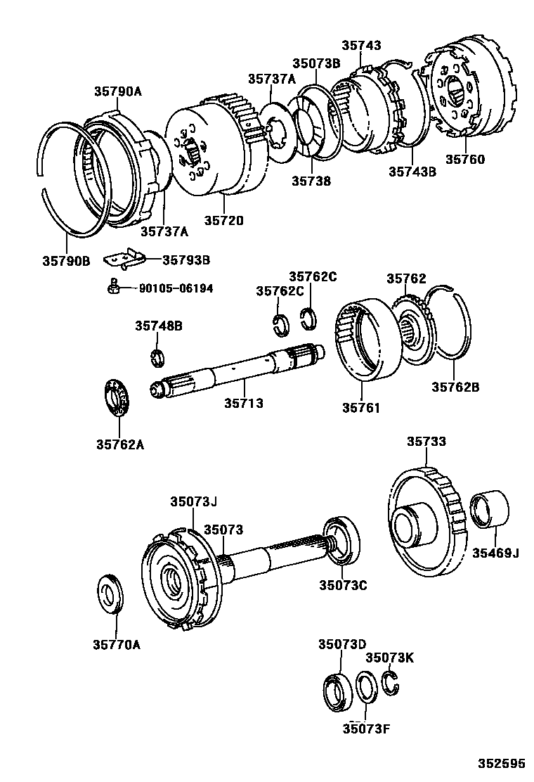 3510 — PLANETARY GEAR, REVERSE PISTON & COUNTER GEAR(ATM)