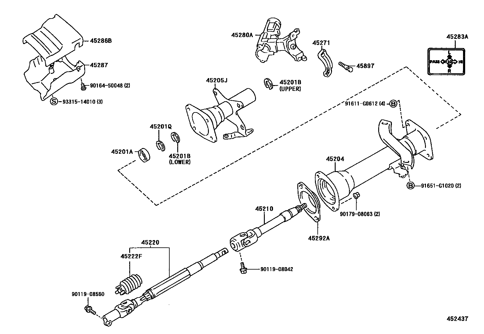 4501 — STEERING COLUMN & SHAFT