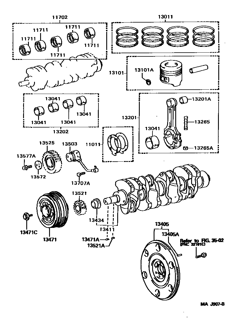 1301 — CRANKSHAFT & PISTON