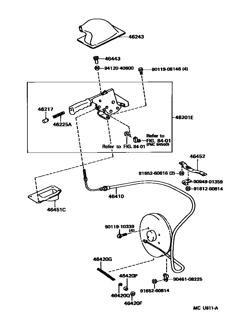4601 — PARKING BRAKE & CABLE
