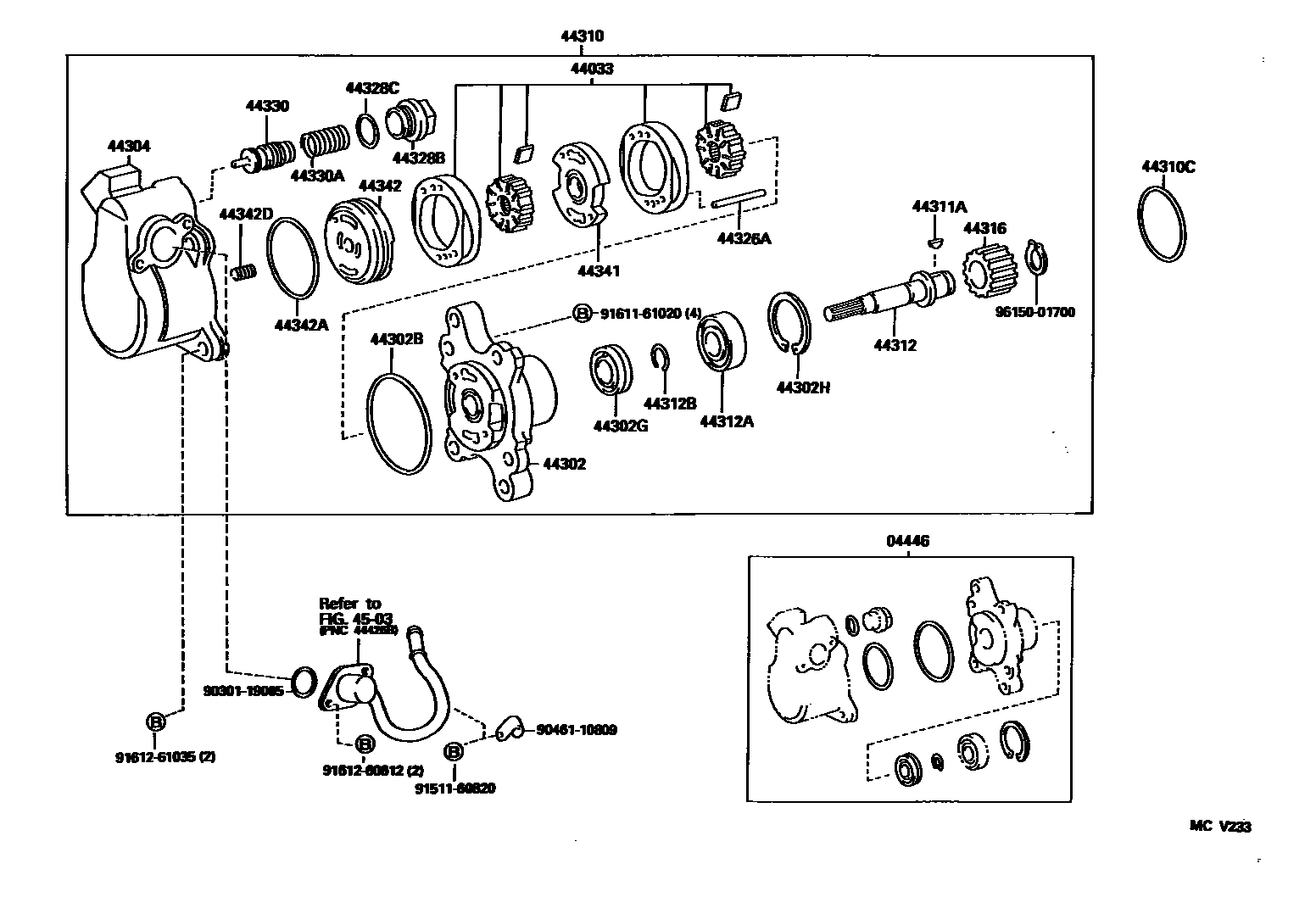 4502 — VANE PUMP & RESERVOIR (POWER STEERING)