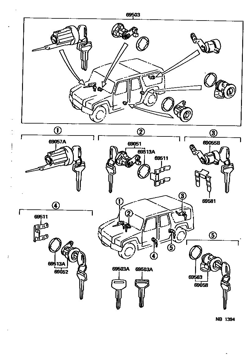 6765 — LOCK CYLINDER SET