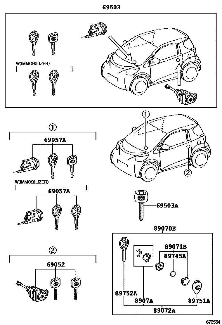 6712 — LOCK CYLINDER SET