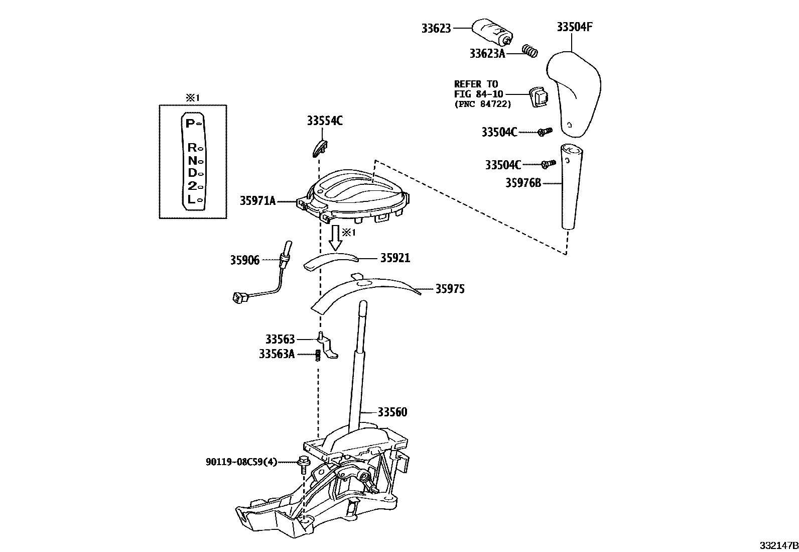 3312 — SHIFT LEVER & RETAINER