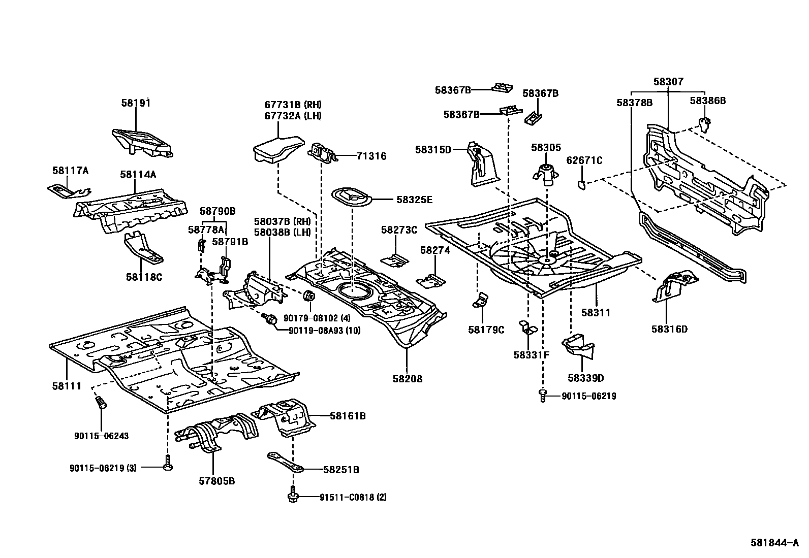 5801 — FLOOR PAN & LOWER BACK PANEL