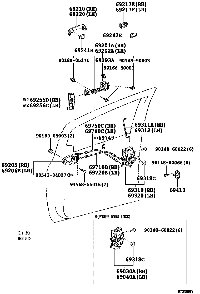 6703 — FRONT DOOR LOCK & HANDLE