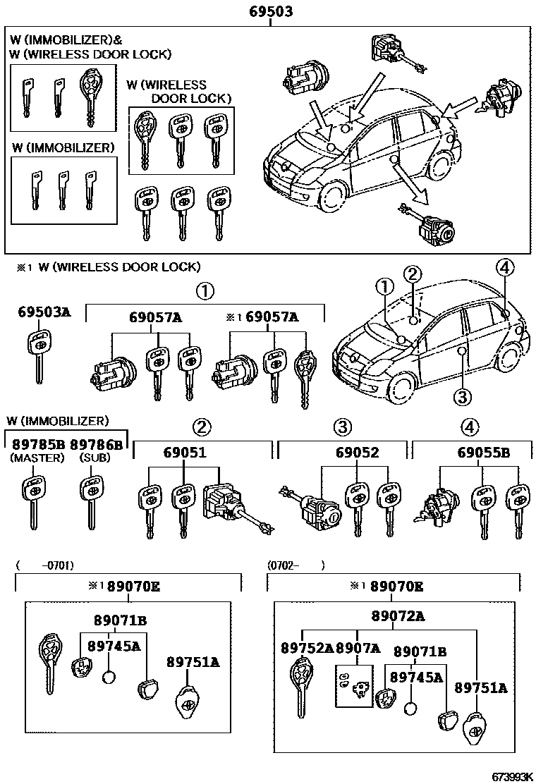 6712 — LOCK CYLINDER SET