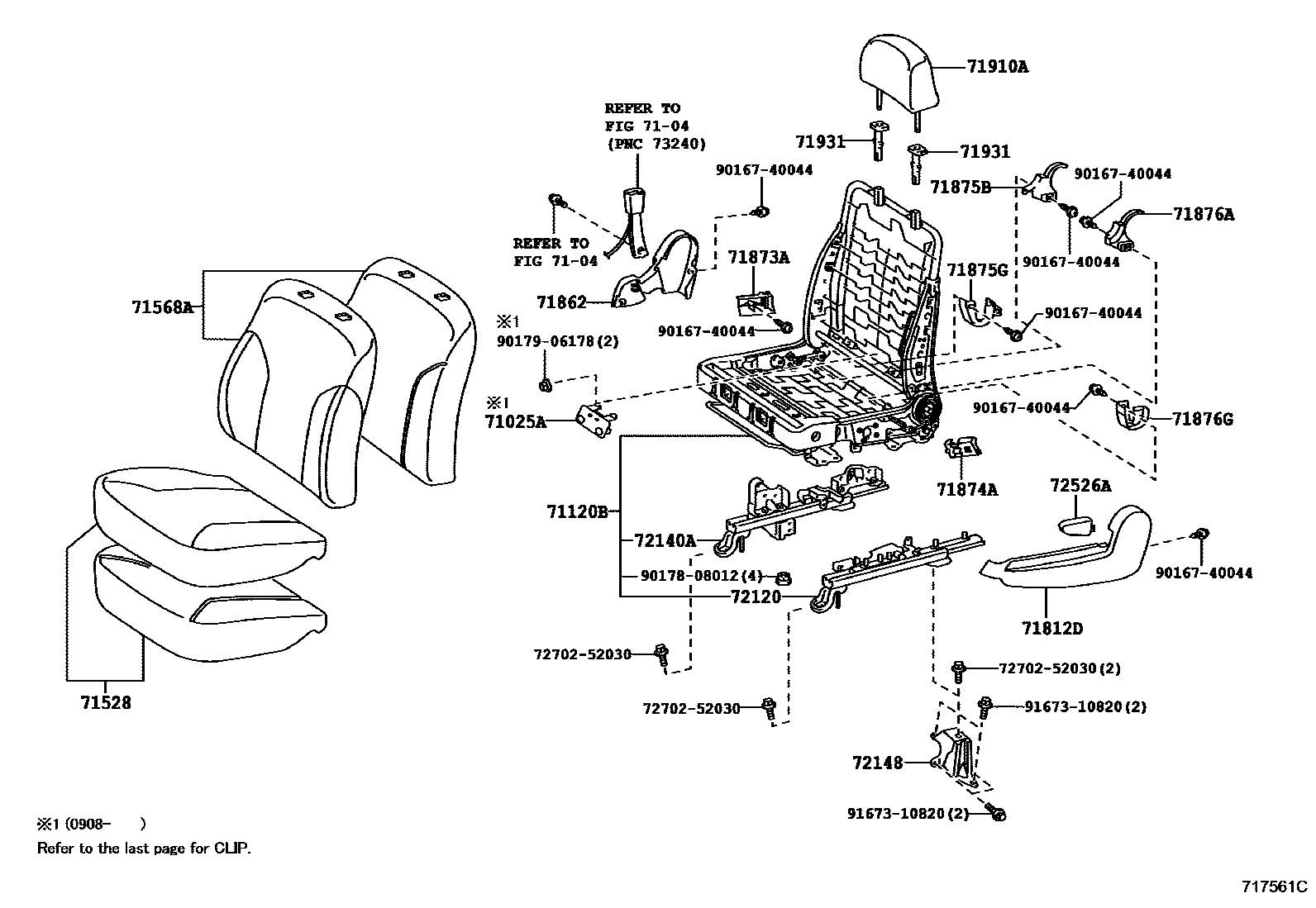 7101 — FRONT SEAT & SEAT TRACK