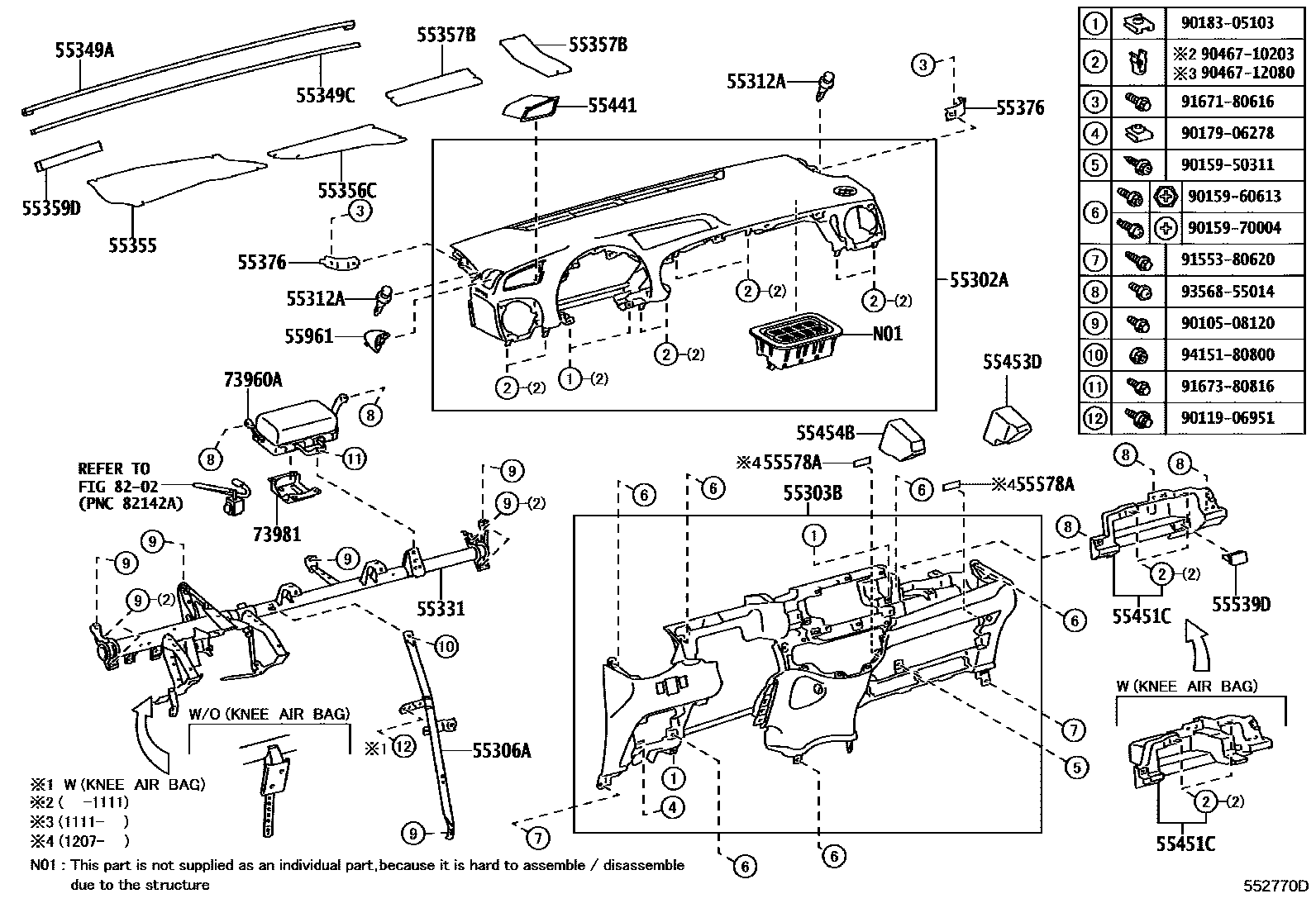 5501 — INSTRUMENT PANEL & GLOVE COMPARTMENT