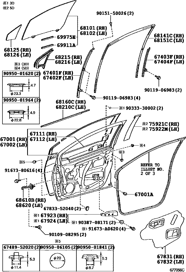 6701 — FRONT DOOR PANEL & GLASS
