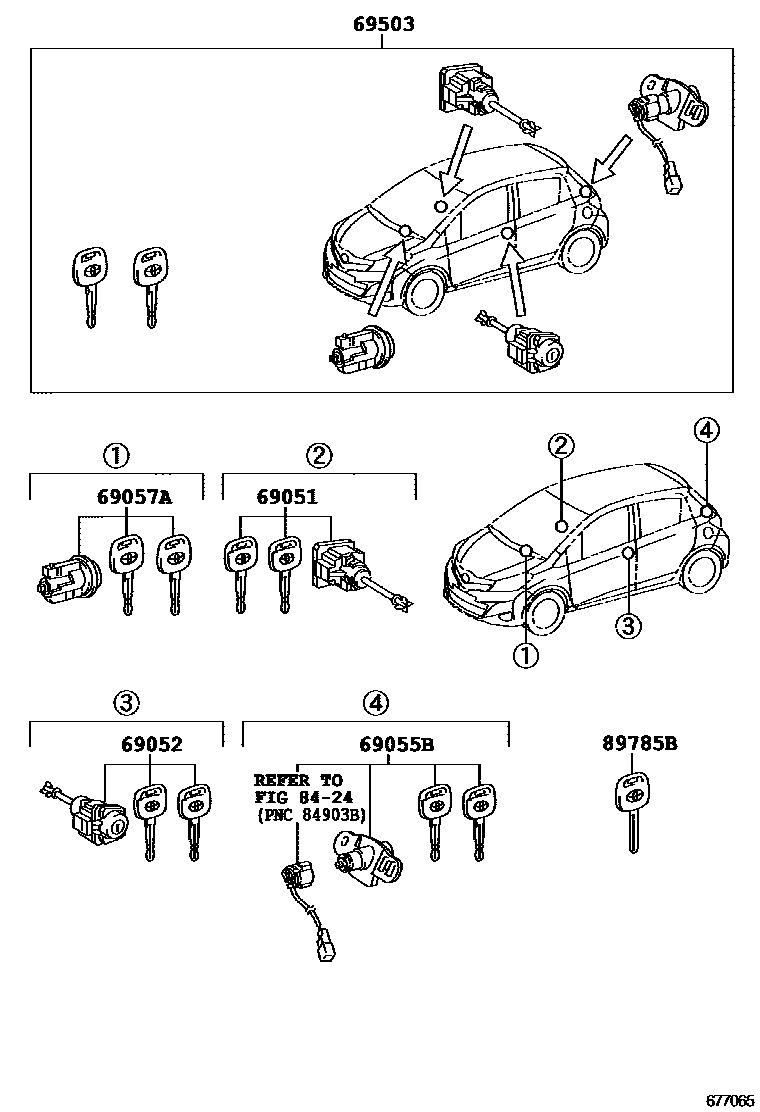 6712 — LOCK CYLINDER SET