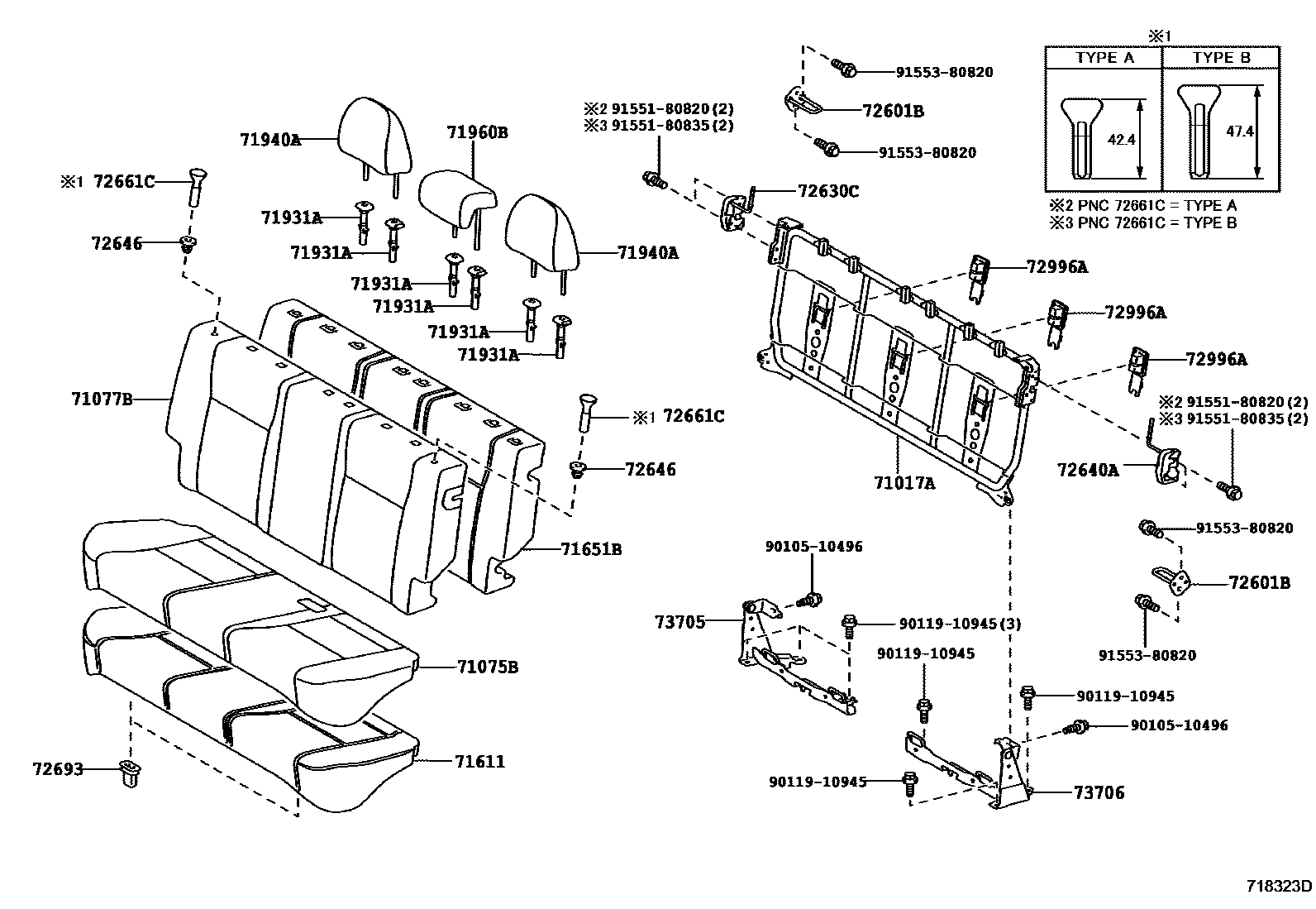 7102 — REAR SEAT & SEAT TRACK