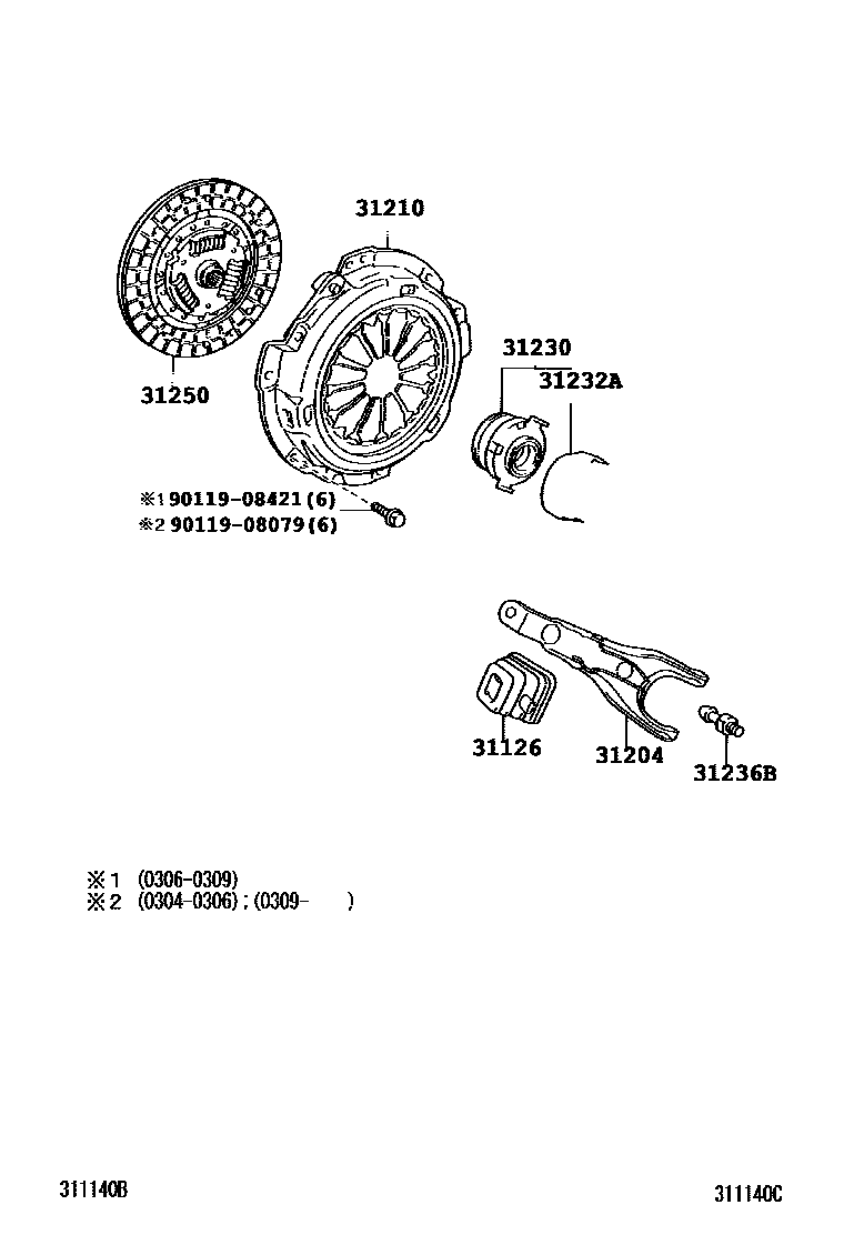 3101 — CLUTCH & RELEASE FORK
