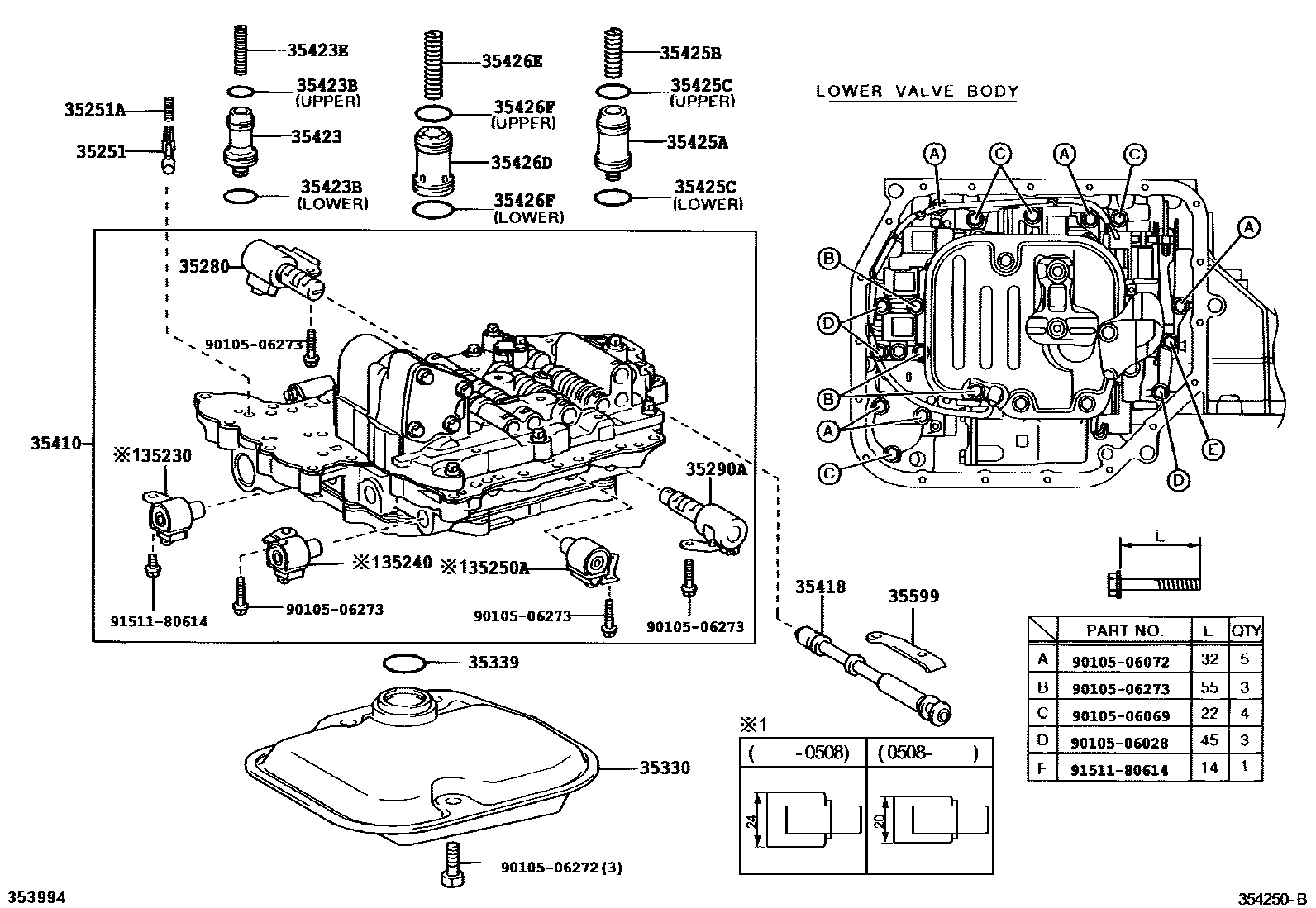 3512 — VALVE BODY & OIL STRAINER (ATM)