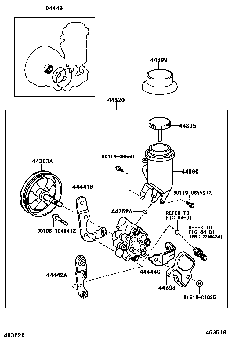 4502 — VANE PUMP & RESERVOIR (POWER STEERING)