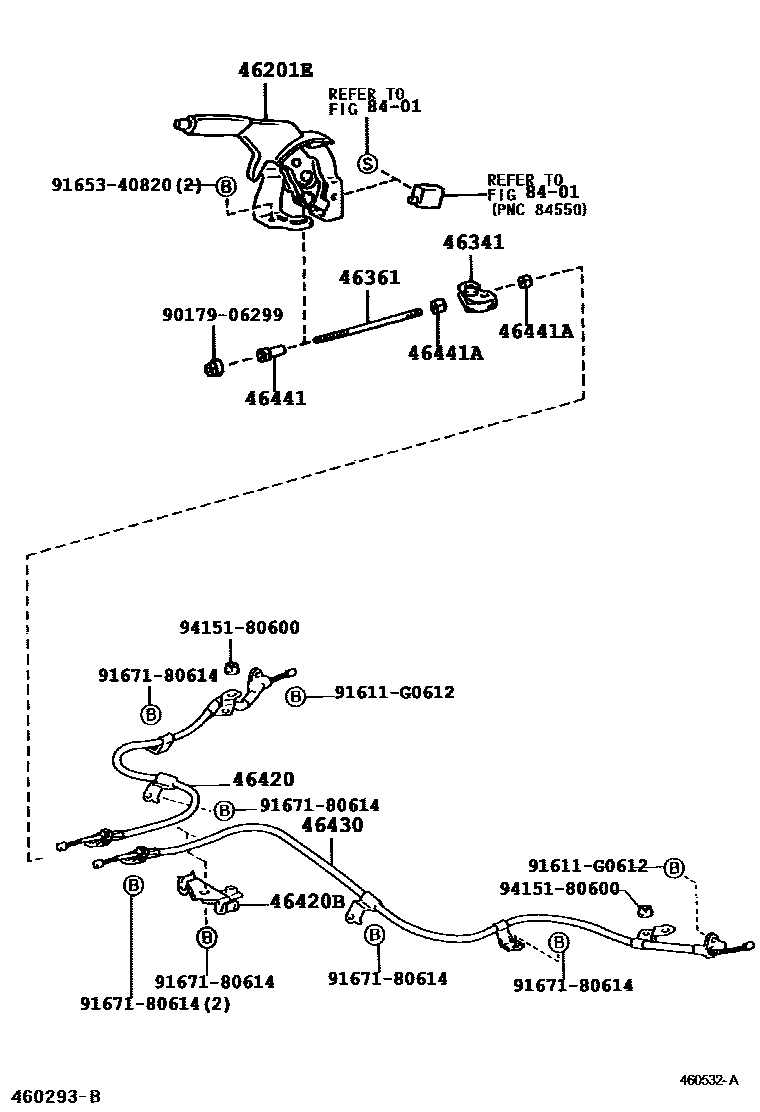 4601 — PARKING BRAKE & CABLE