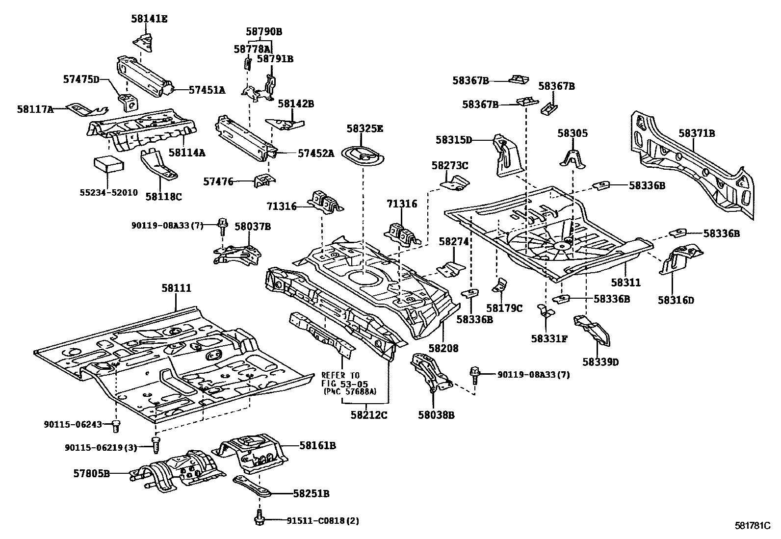 5801 — FLOOR PAN & LOWER BACK PANEL