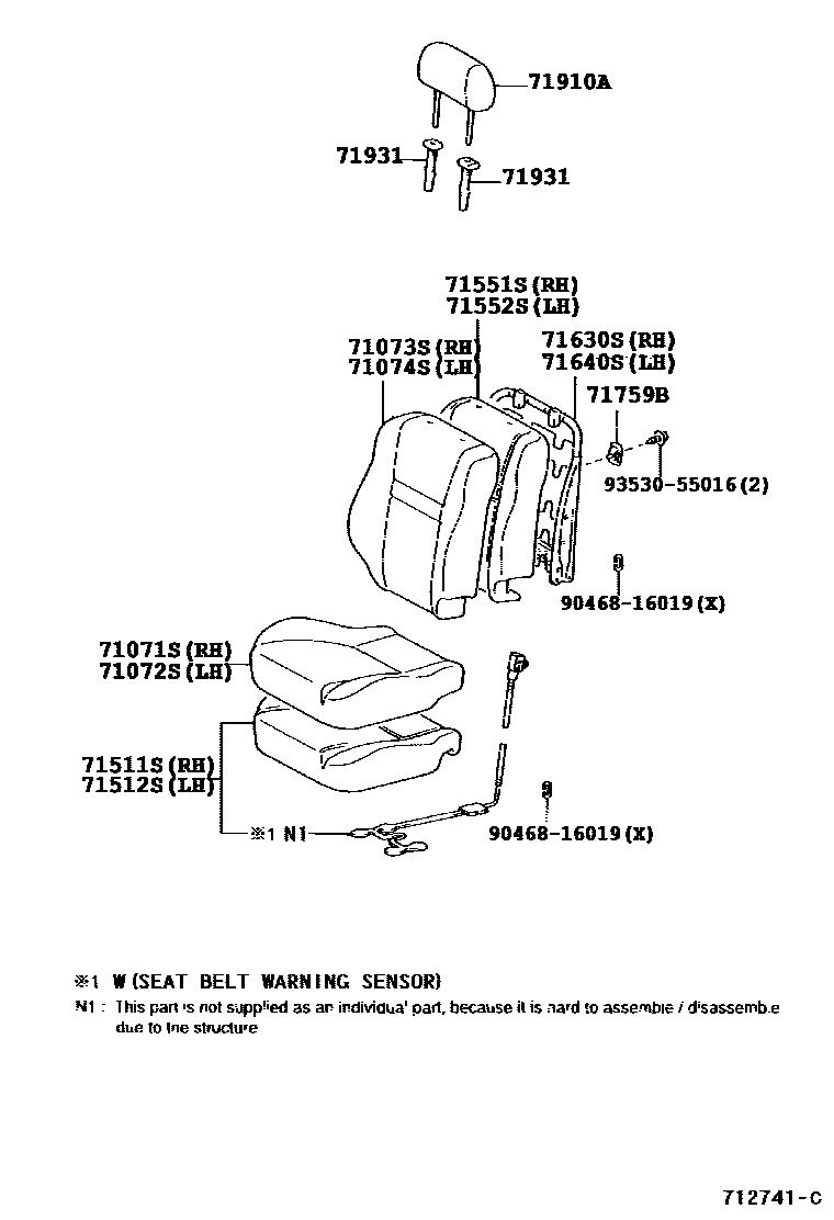 7101 — FRONT SEAT & SEAT TRACK