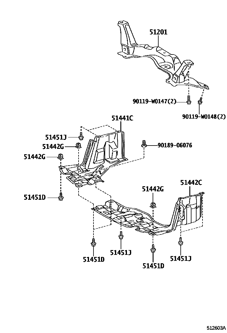 5102 — SUSPENSION CROSSMEMBER & UNDER COVER