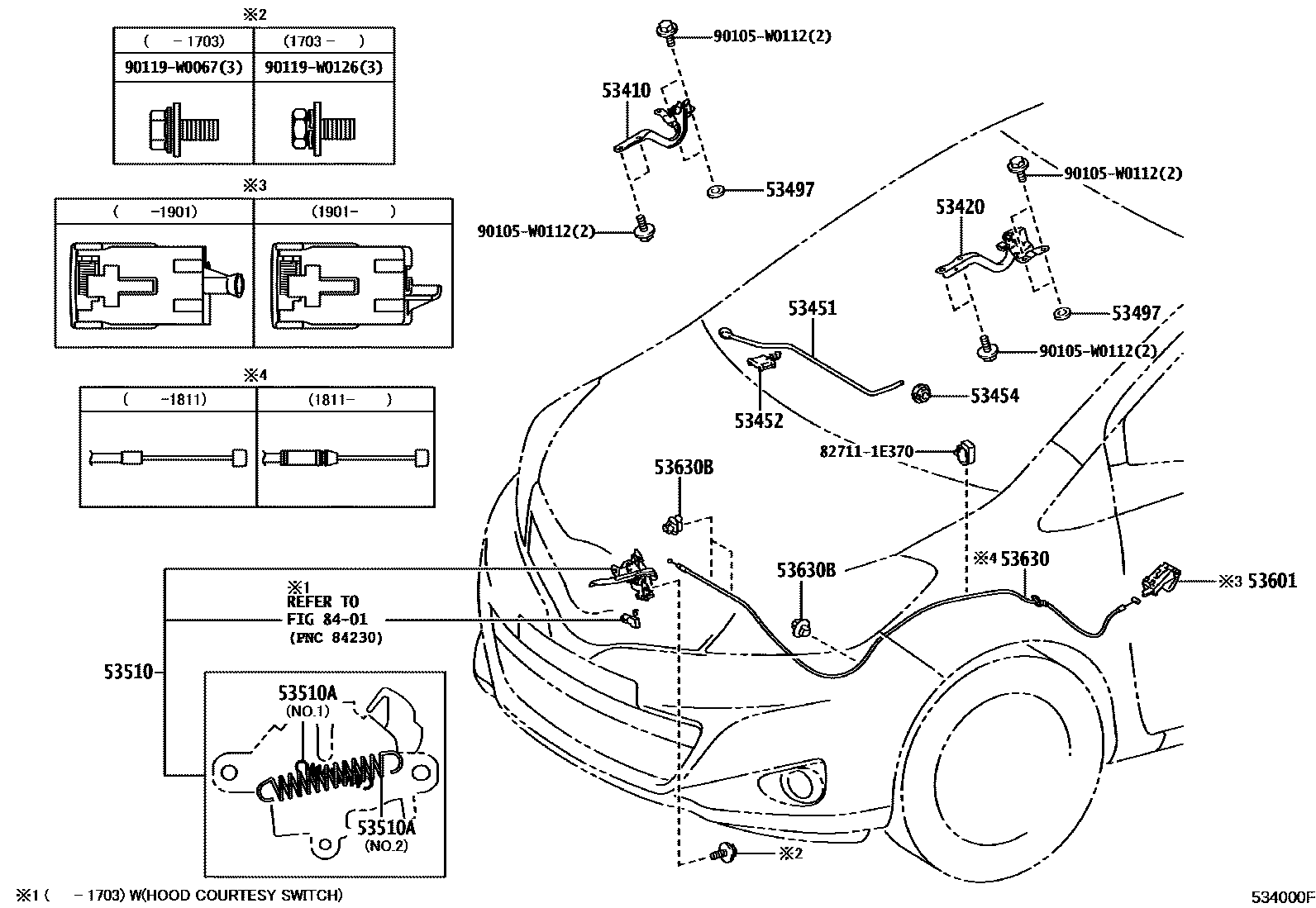 5303 — HOOD LOCK & HINGE