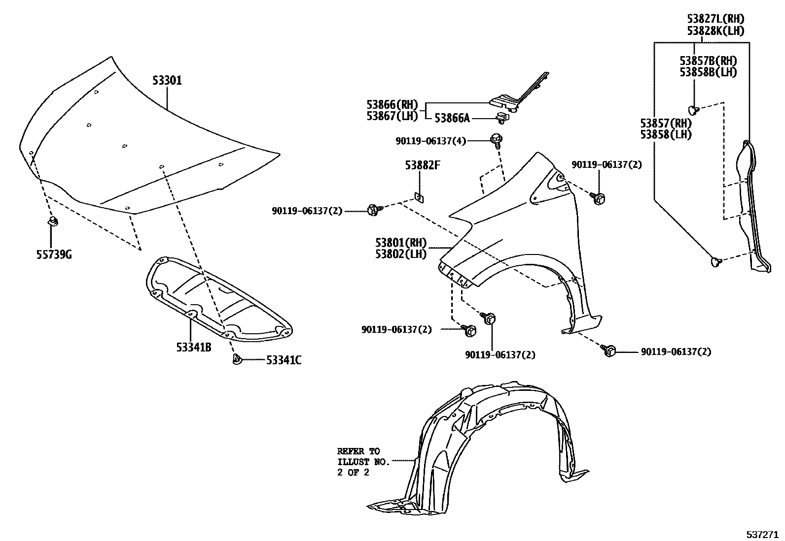 5302 — HOOD & FRONT FENDER