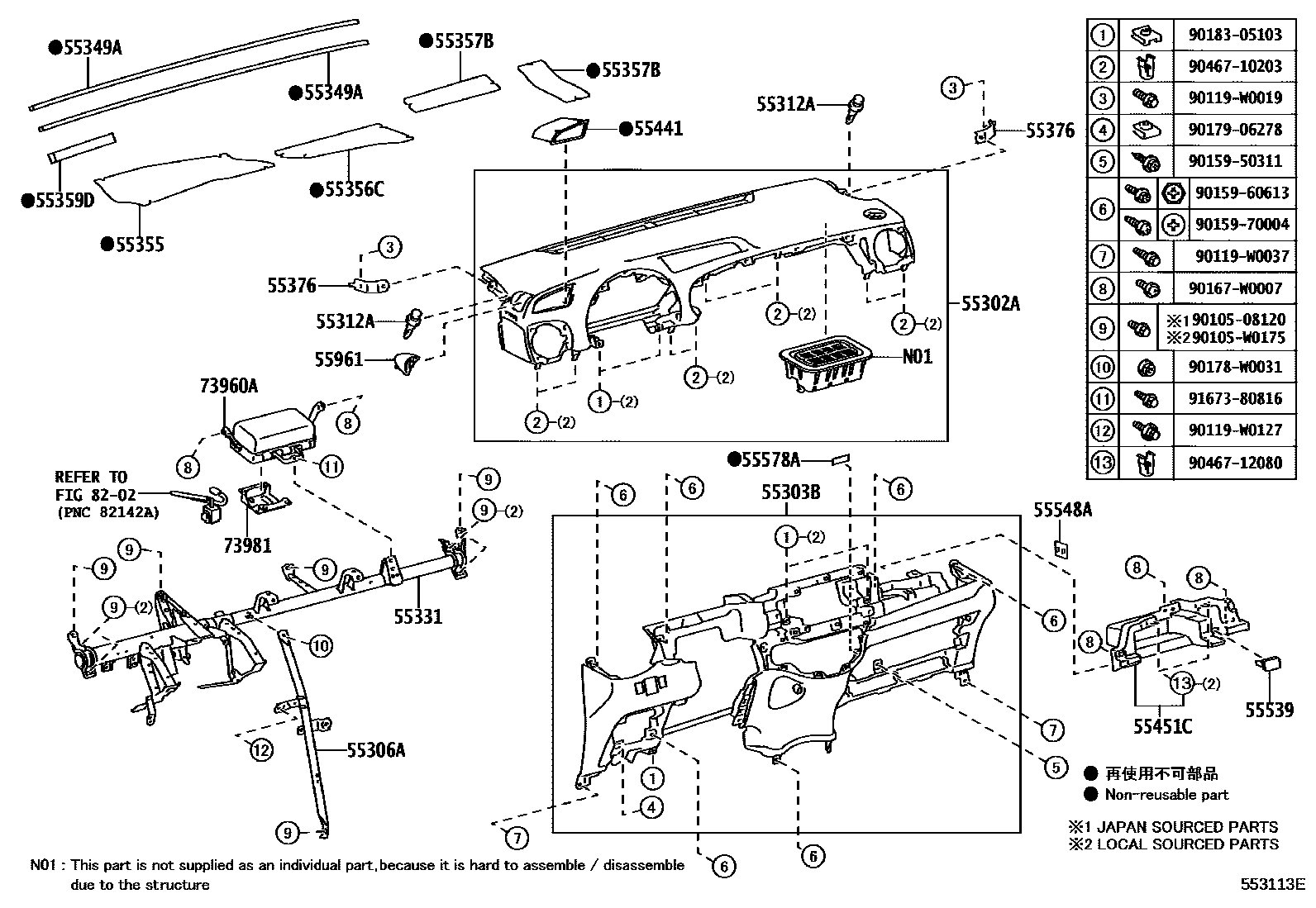 5501 — INSTRUMENT PANEL & GLOVE COMPARTMENT