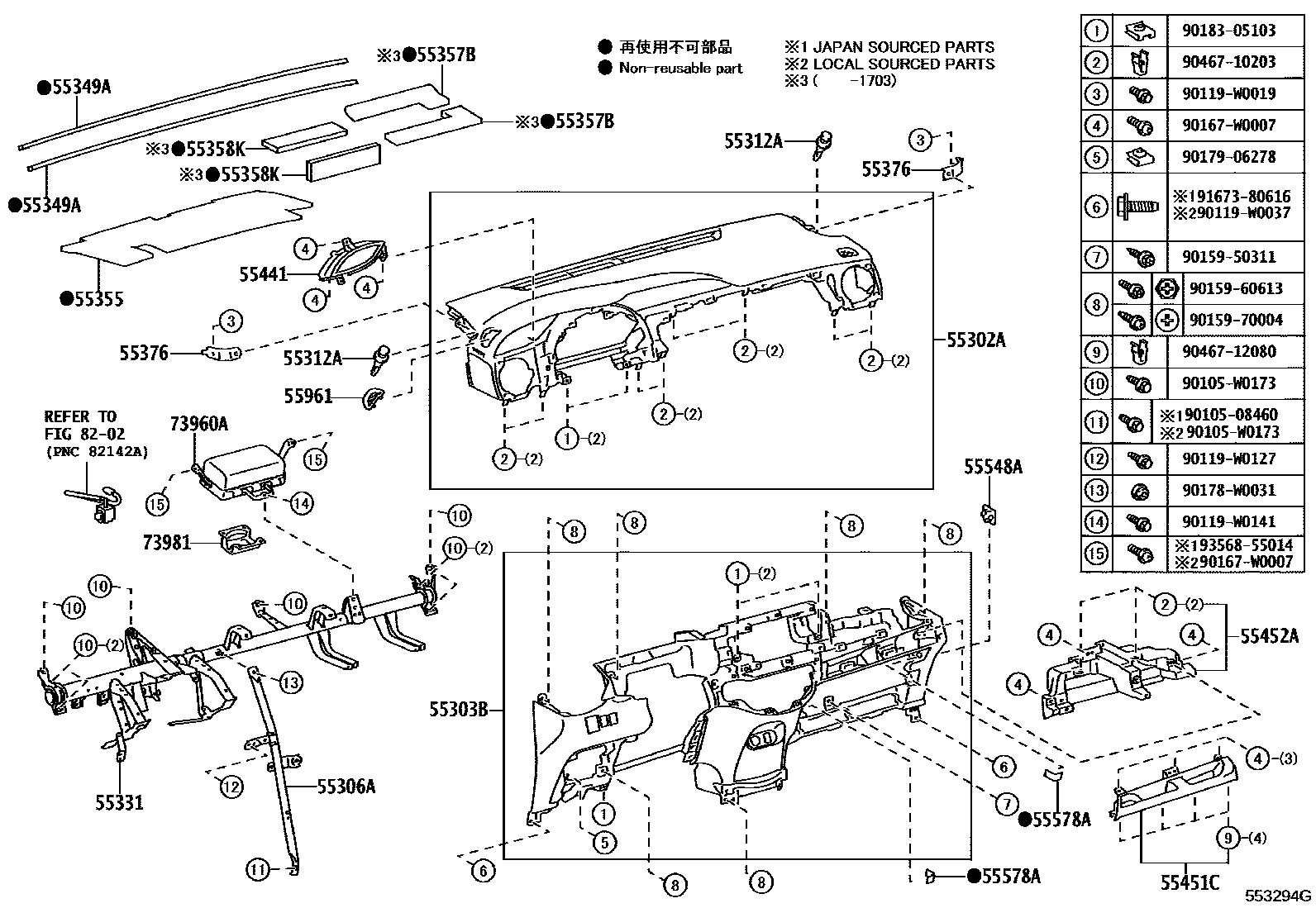 5501 — INSTRUMENT PANEL & GLOVE COMPARTMENT