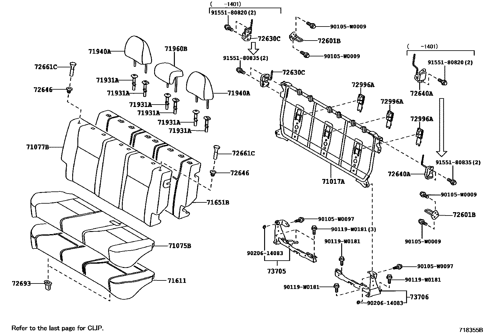 7102 — REAR SEAT & SEAT TRACK
