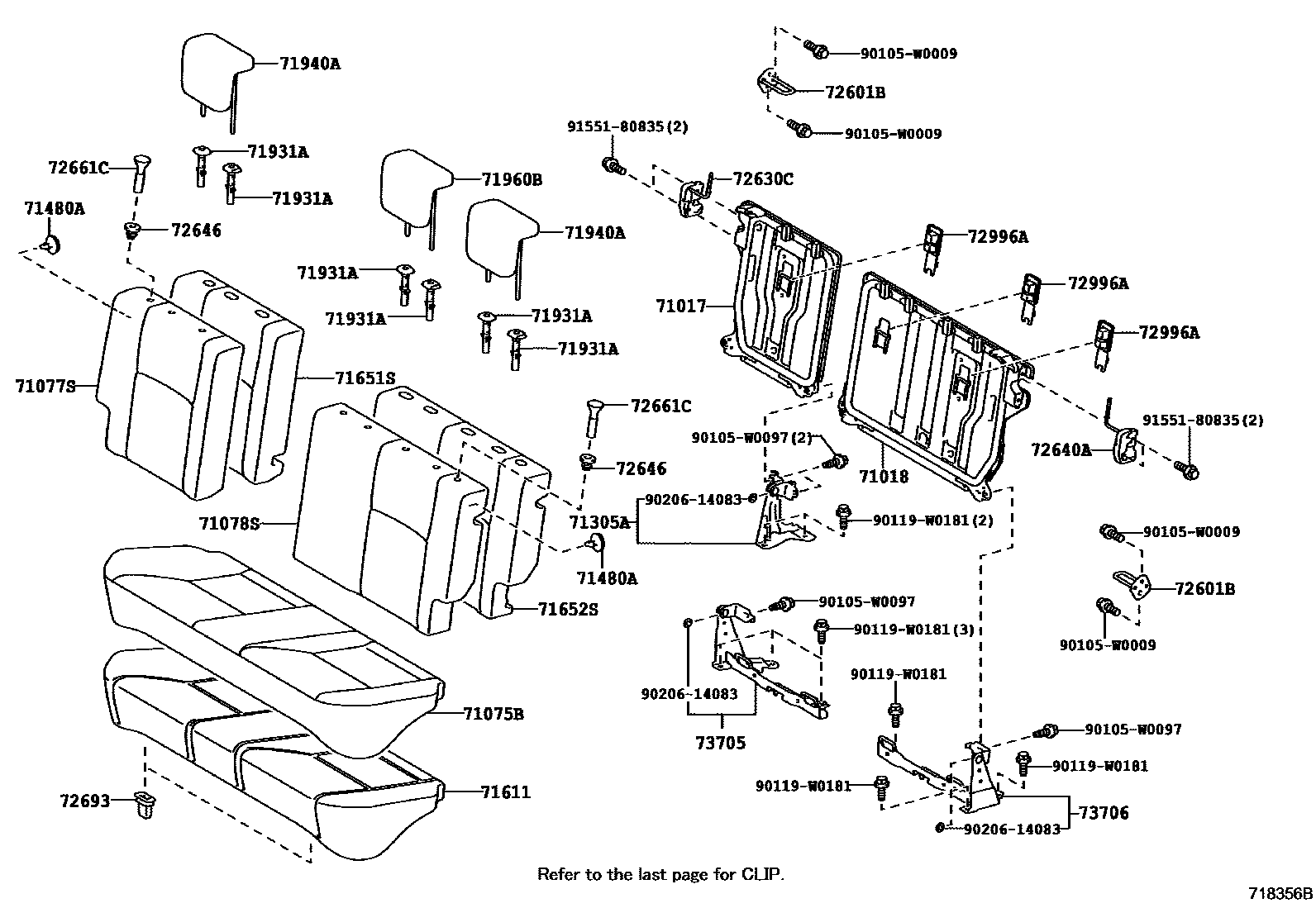 7102 — REAR SEAT & SEAT TRACK