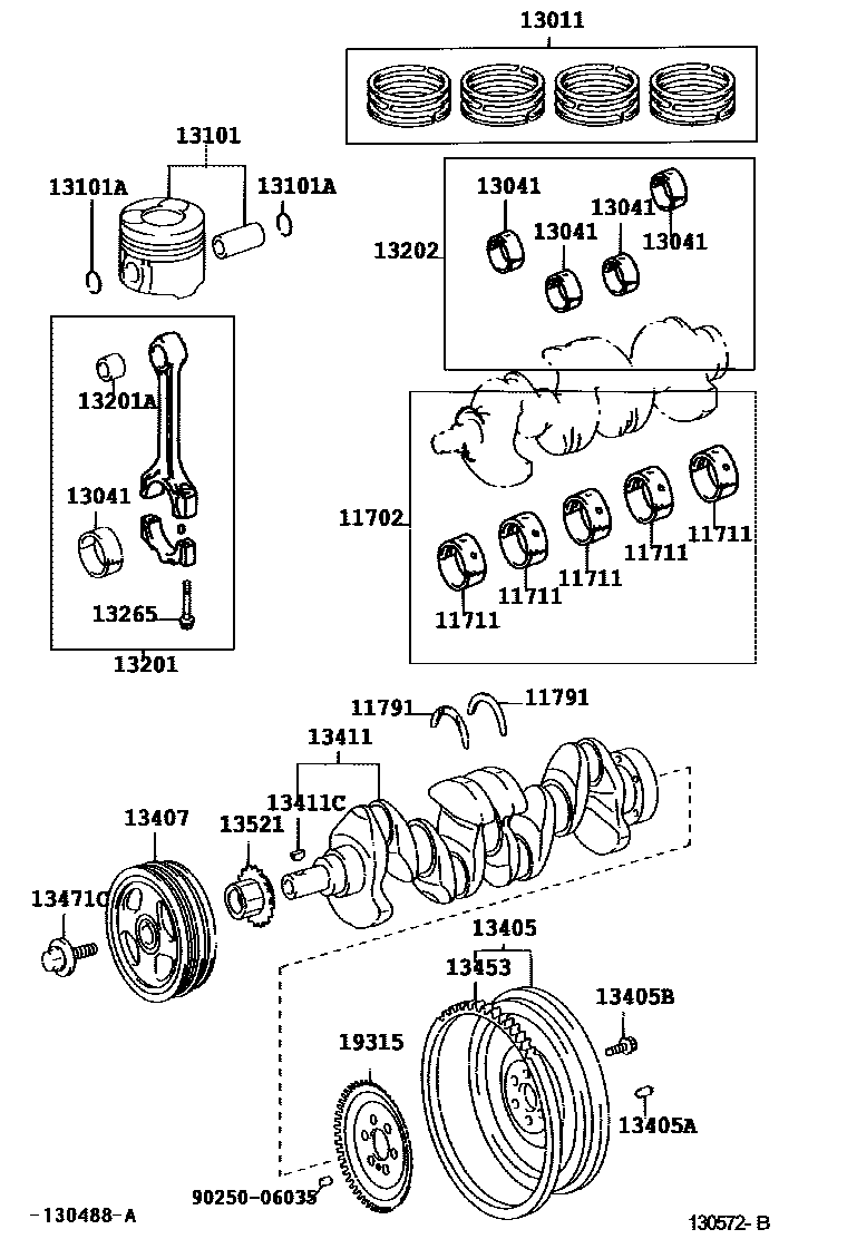 1301 — CRANKSHAFT & PISTON