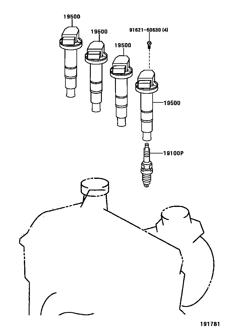 1901 — IGNITION COIL & SPARK PLUG / GLOW PLUG