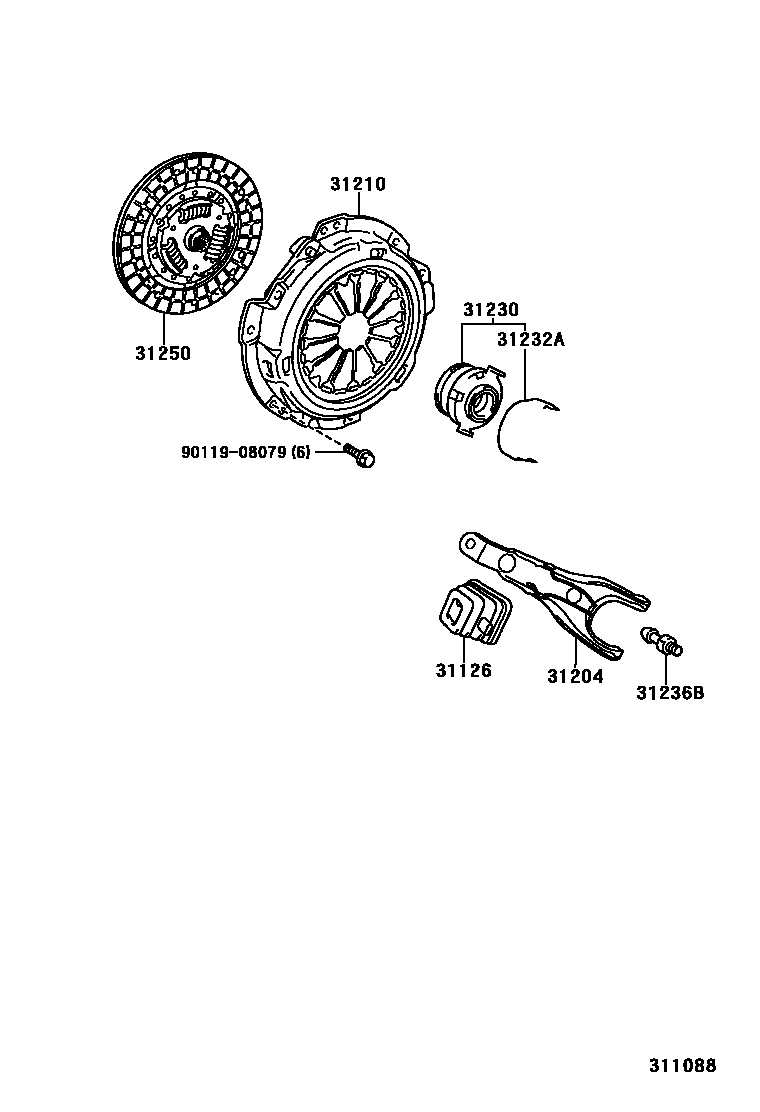 3101 — CLUTCH & RELEASE FORK