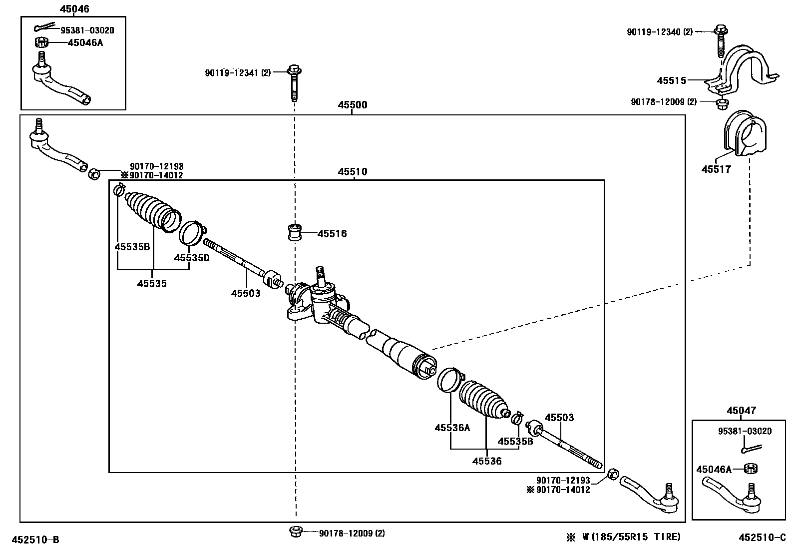 4505 — FRONT STEERING GEAR & LINK