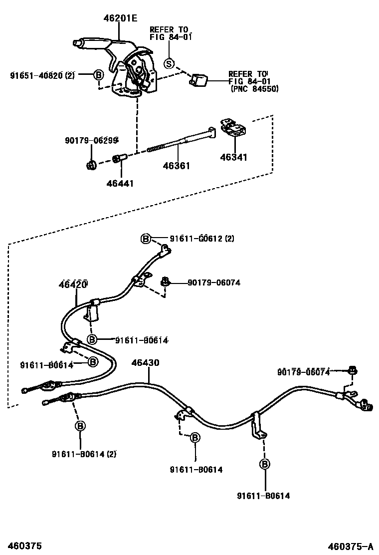 4601 — PARKING BRAKE & CABLE