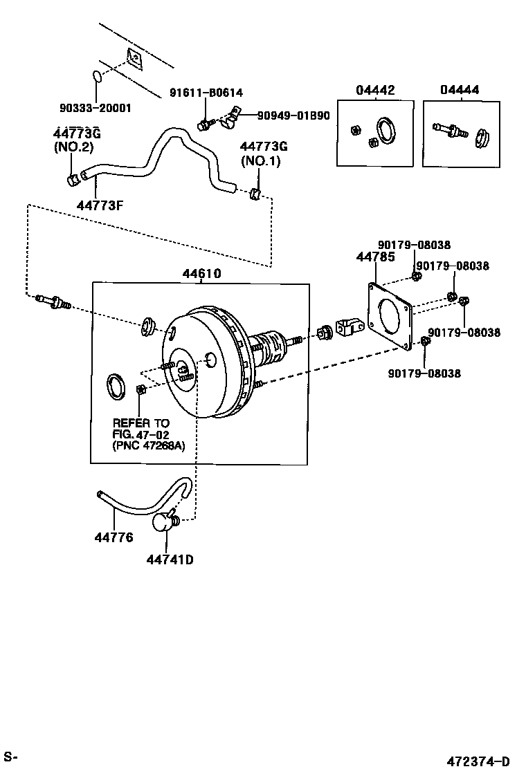 4703 — BRAKE BOOSTER & VACUUM TUBE
