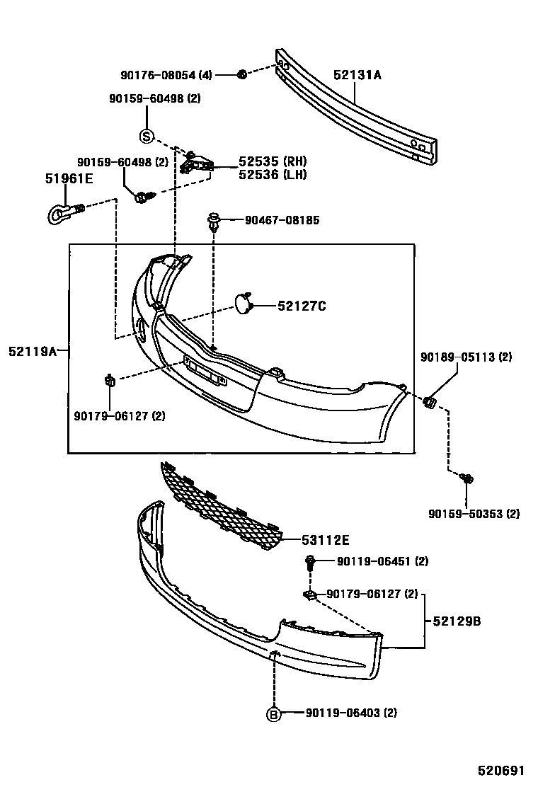 5201 — FRONT BUMPER & BUMPER STAY