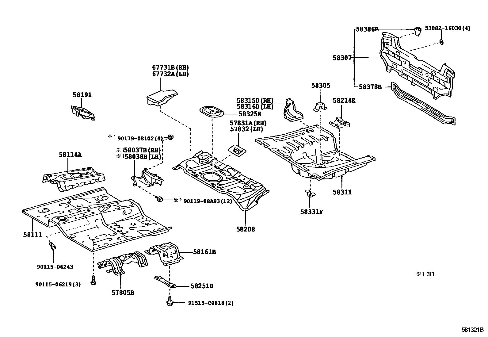 5801 — FLOOR PAN & LOWER BACK PANEL
