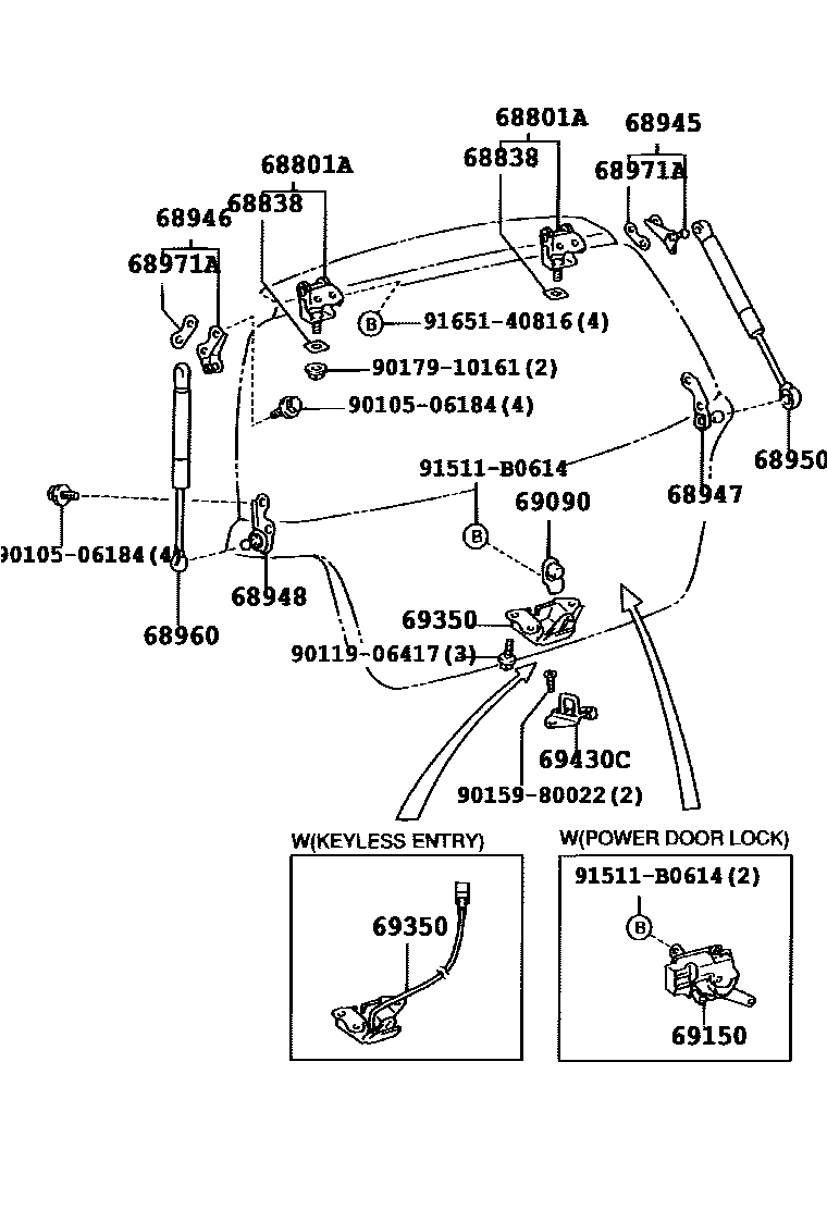 6709 — BACK DOOR LOCK & HANDLE