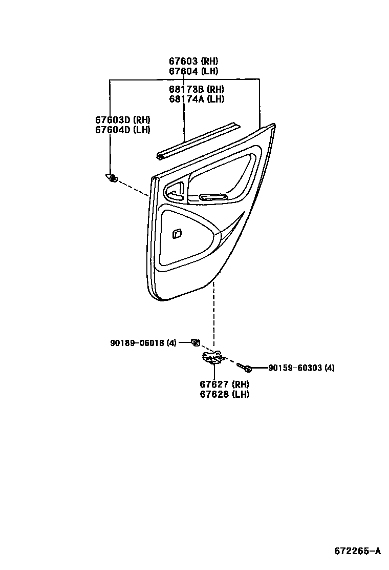 6705 — REAR DOOR PANEL & GLASS