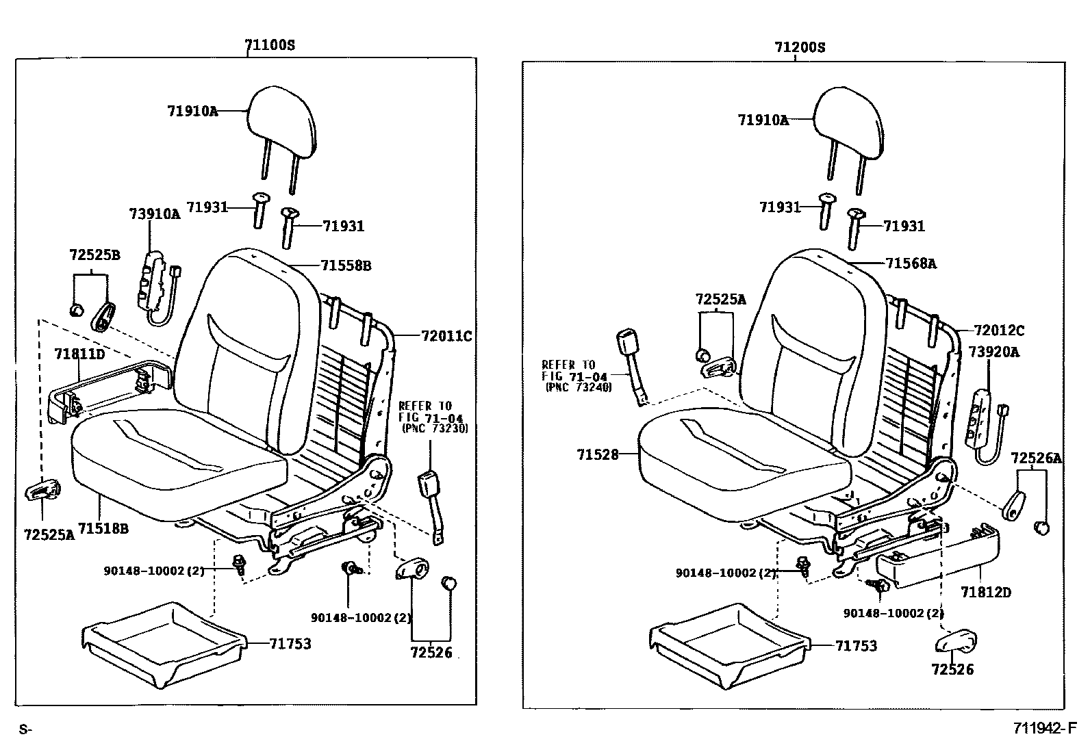 7101 — FRONT SEAT & SEAT TRACK